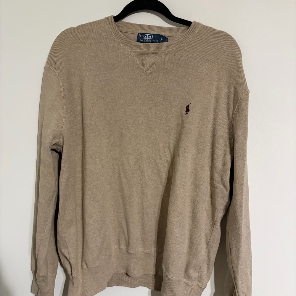 Ralph Lauren Men's Beige Crewneck Sweater